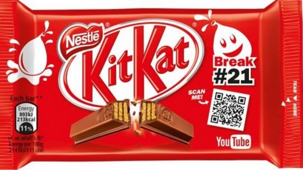 Nestlé KitKat partners with Google to add QR Code on package