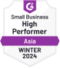 Premio g2 al alto rendimiento para pequeñas empresas