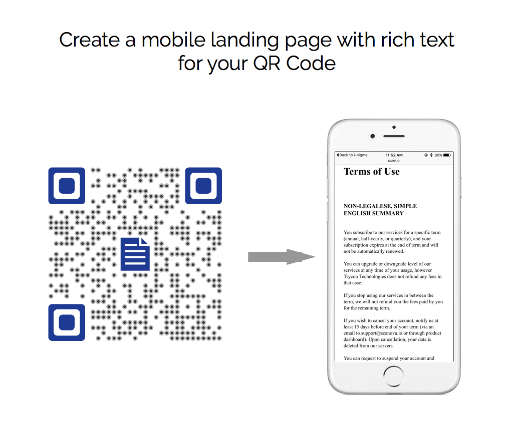 How to create a landing page with rich text for your QR Code