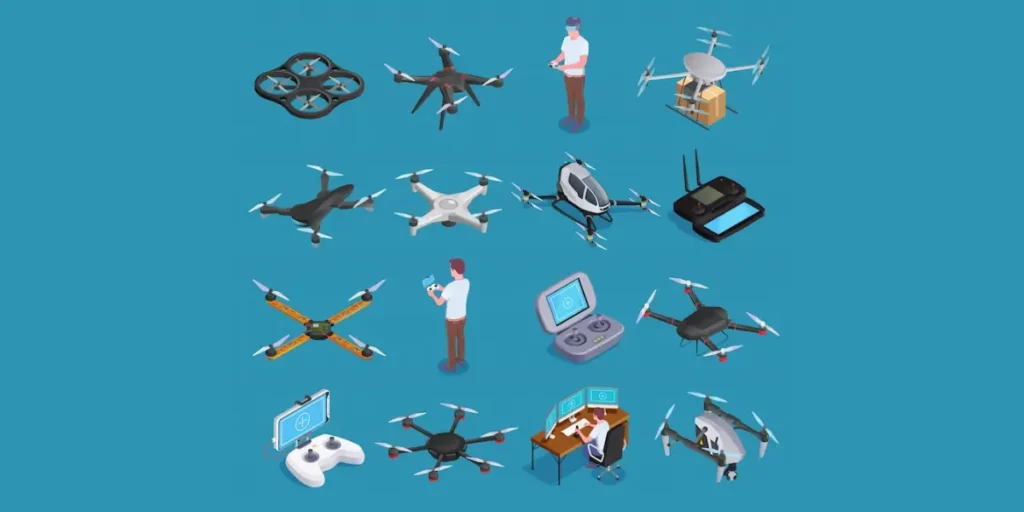 a person controlling drones